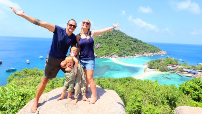View points in Koh Tao Nang Yuan family travel the backpacking family