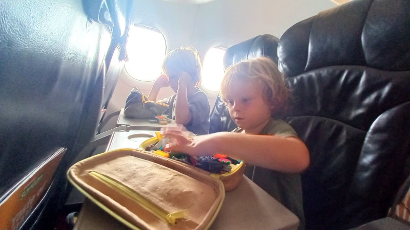 Flying with kids tables and tactile play