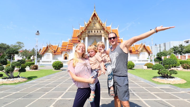 Bangkok with a toddler temple kids the backpacking family