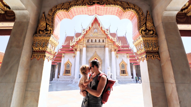 Bangkok with a toddler temple