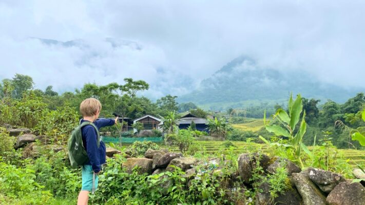 Sapa rice paddies and mountains