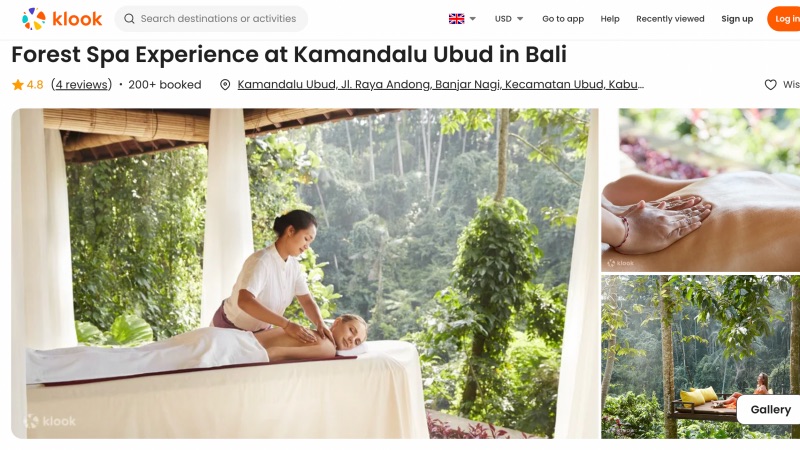 Kamandalu massage Bali klook