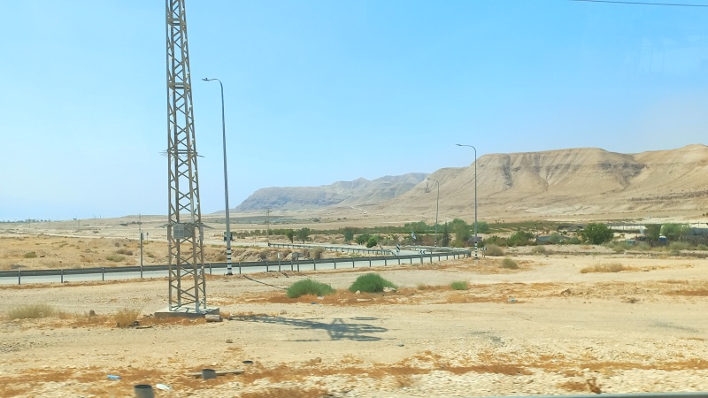 Arid landscape on the road to Jericho
