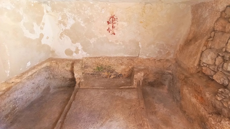 Inside the garden tomb