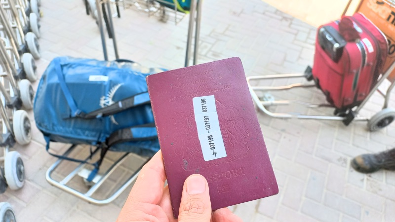 Porters take large baggage at Israel immigration
