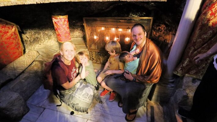 Bethlehem Backpacking family Manger