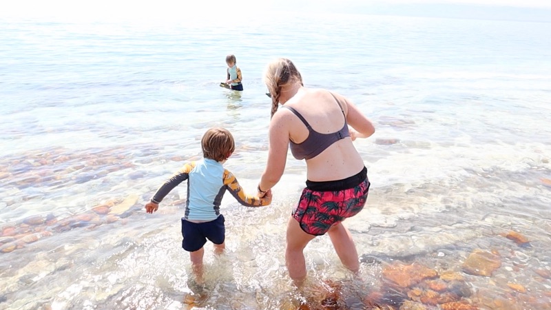 Dead sea with kids