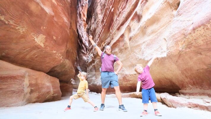 Petra canyon on route to treasury