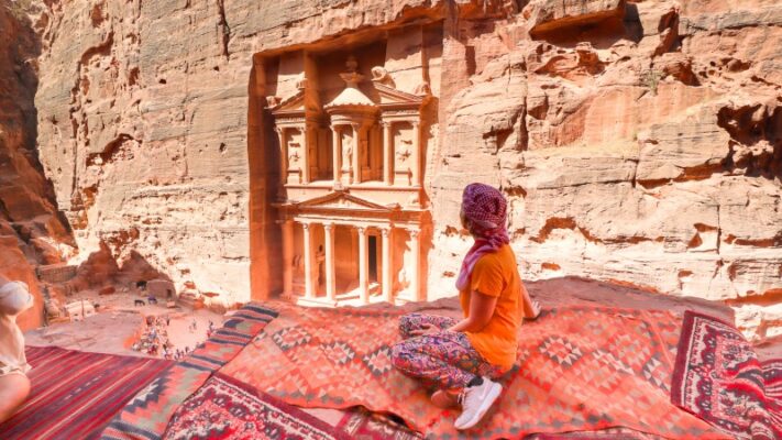 Petra treasury high ledge viewpoint