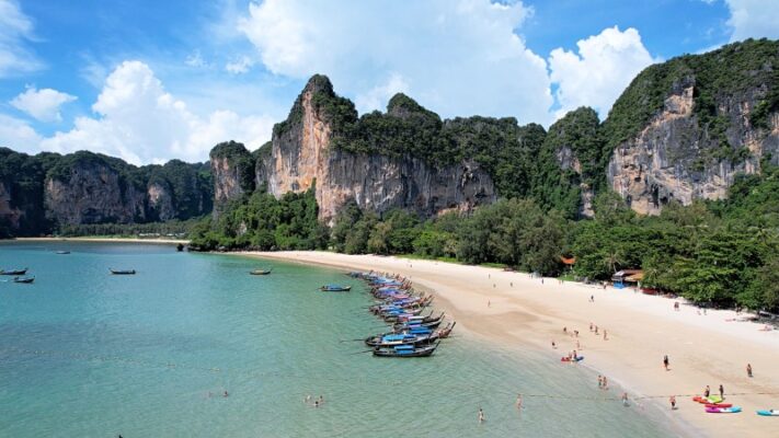 Boats on Railay Beach