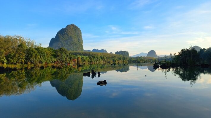 Klong Route Clear Water Canal Krabi the backpacking family