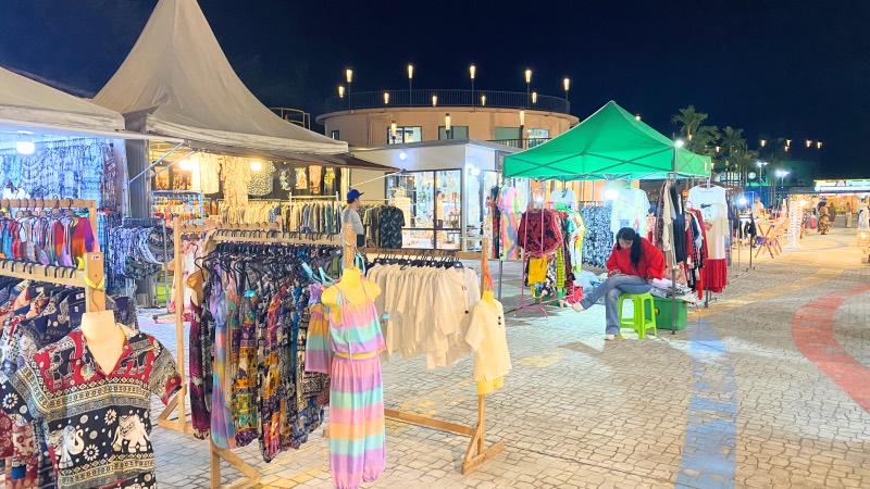 Clothes market stalls Ao Nang night market