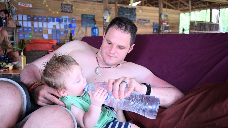 Adjusting to the heat in Cambodia baby