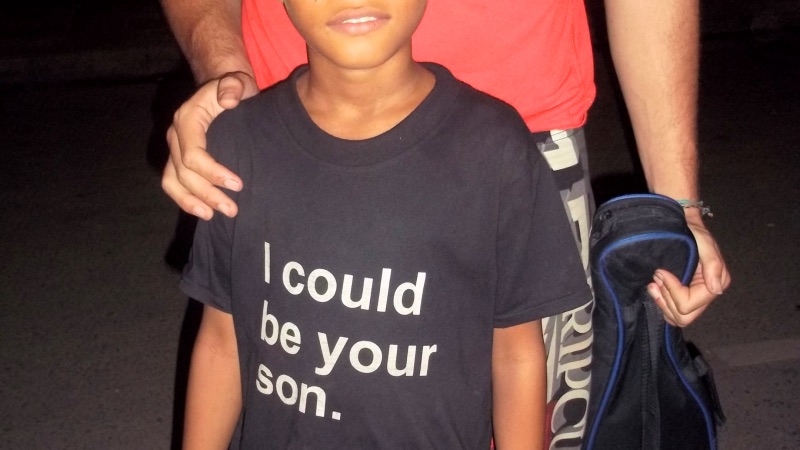 Emotive T-shirt evidence of trafficking