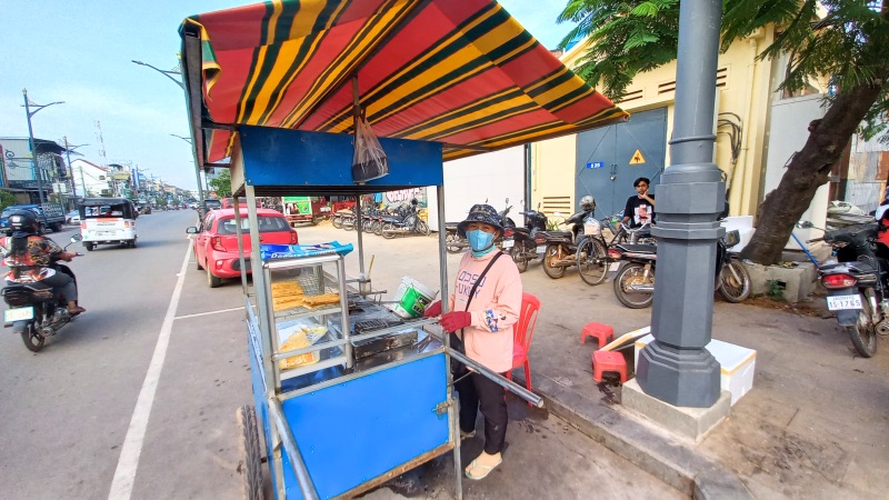 Siem Reap waffles street food