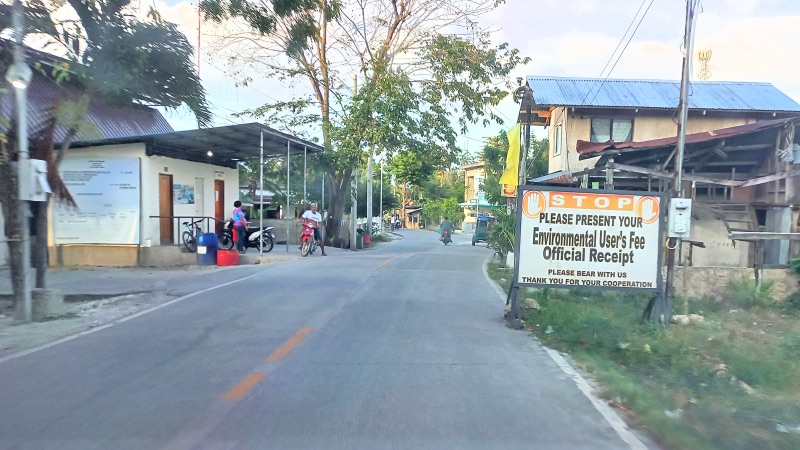 Environmental fee checkpoint moalboal Cebu