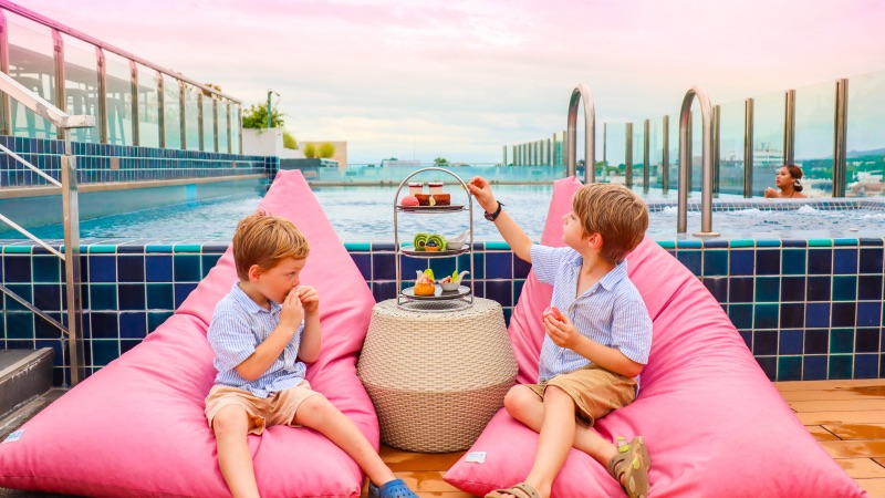 Afternoon tea by the pool stay with nimman